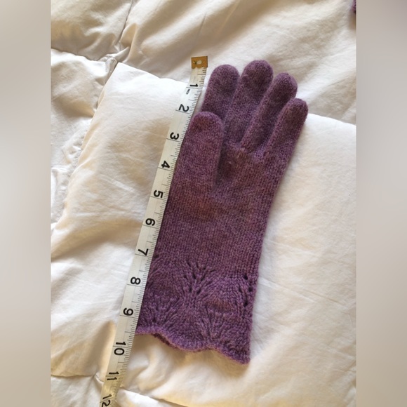 Ralph Lauren purple wool gloves - Picture 7 of 9